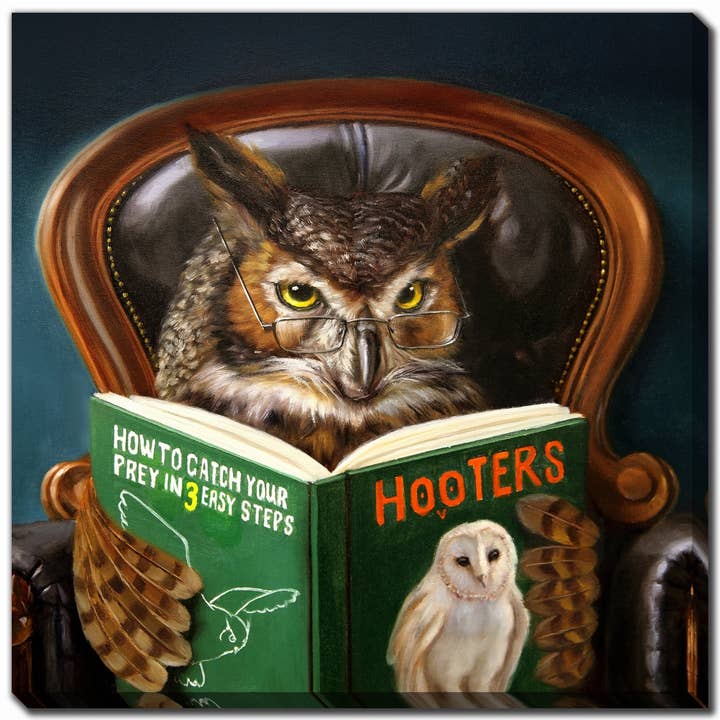 Owl Porn Printed 24x24 Canvas Wall Art for wholesale by Streamline Art