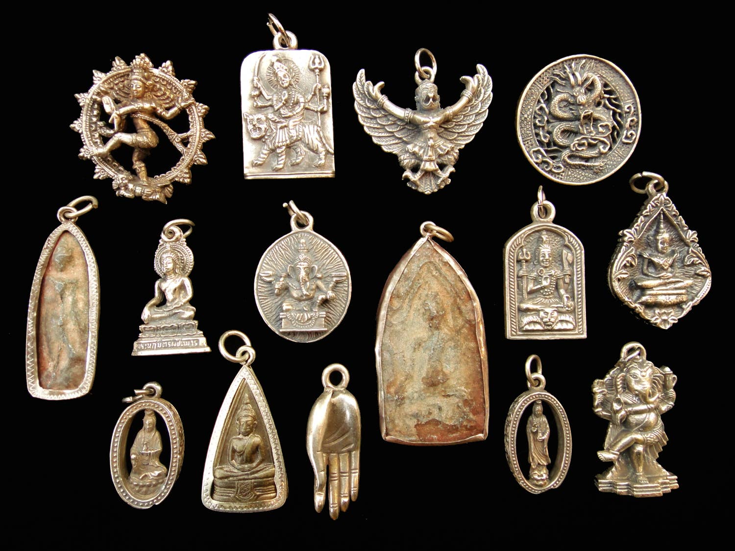 Tika - Wholesale Individual Charm/Pendant - Brass Deity Pendants - 10 pc Assortment3