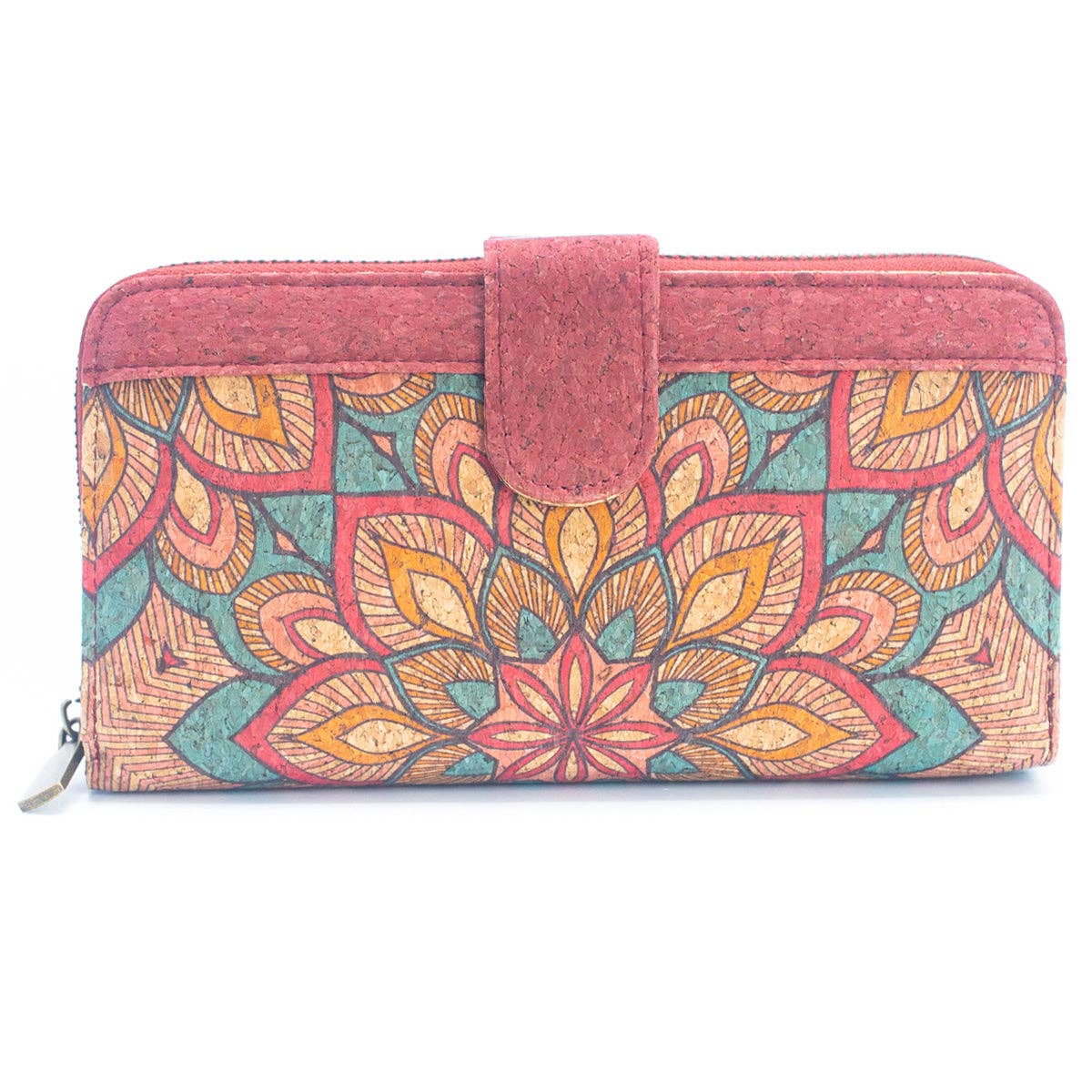 Meninas Bonitas Cork – wholesale Wallet – Women's – Natural Cork Mandala Pattern Women's Long Wallet/Cardholder6