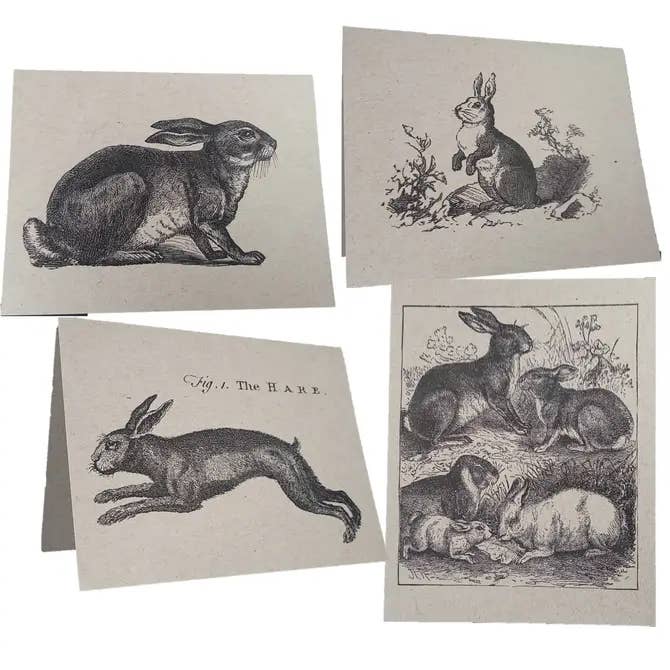 Superior Dry Goods - Wholesale Everyday Greeting Card - "Rabbits" Recycled Greeting Cards | Handcrafted