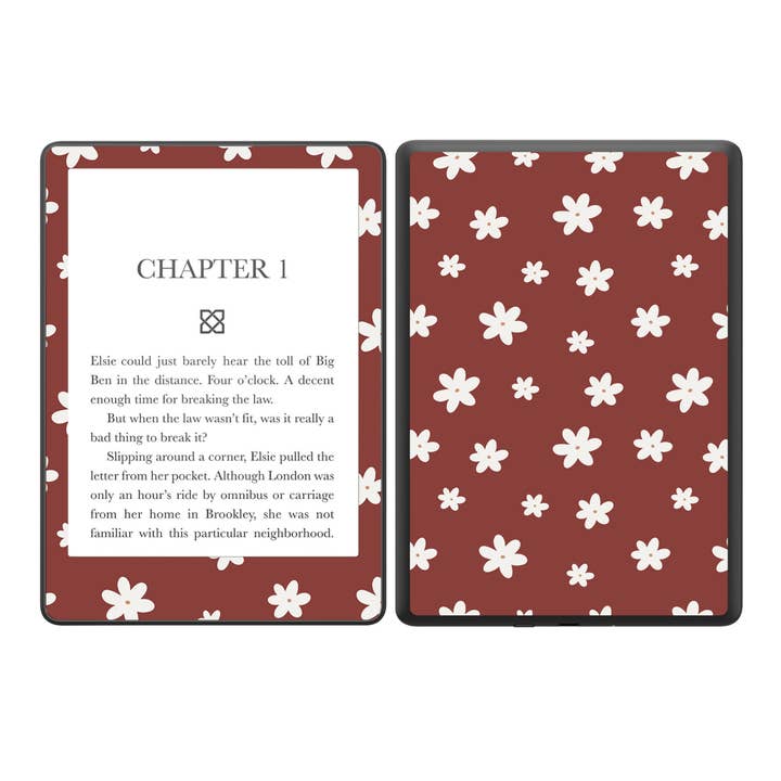 Skin per Kindle - Margherite marroni per la vendita all'ingrosso da parte di Bookish Decals