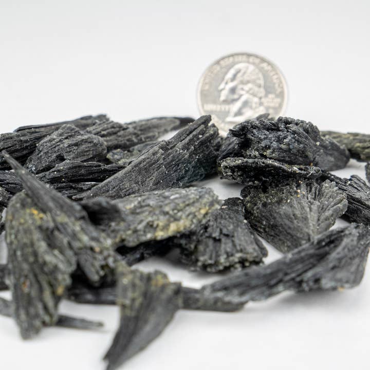 SALE! Black Kyanite Fans - Brazil - Kilo Lot for wholesale by Pelham Grayson Rose