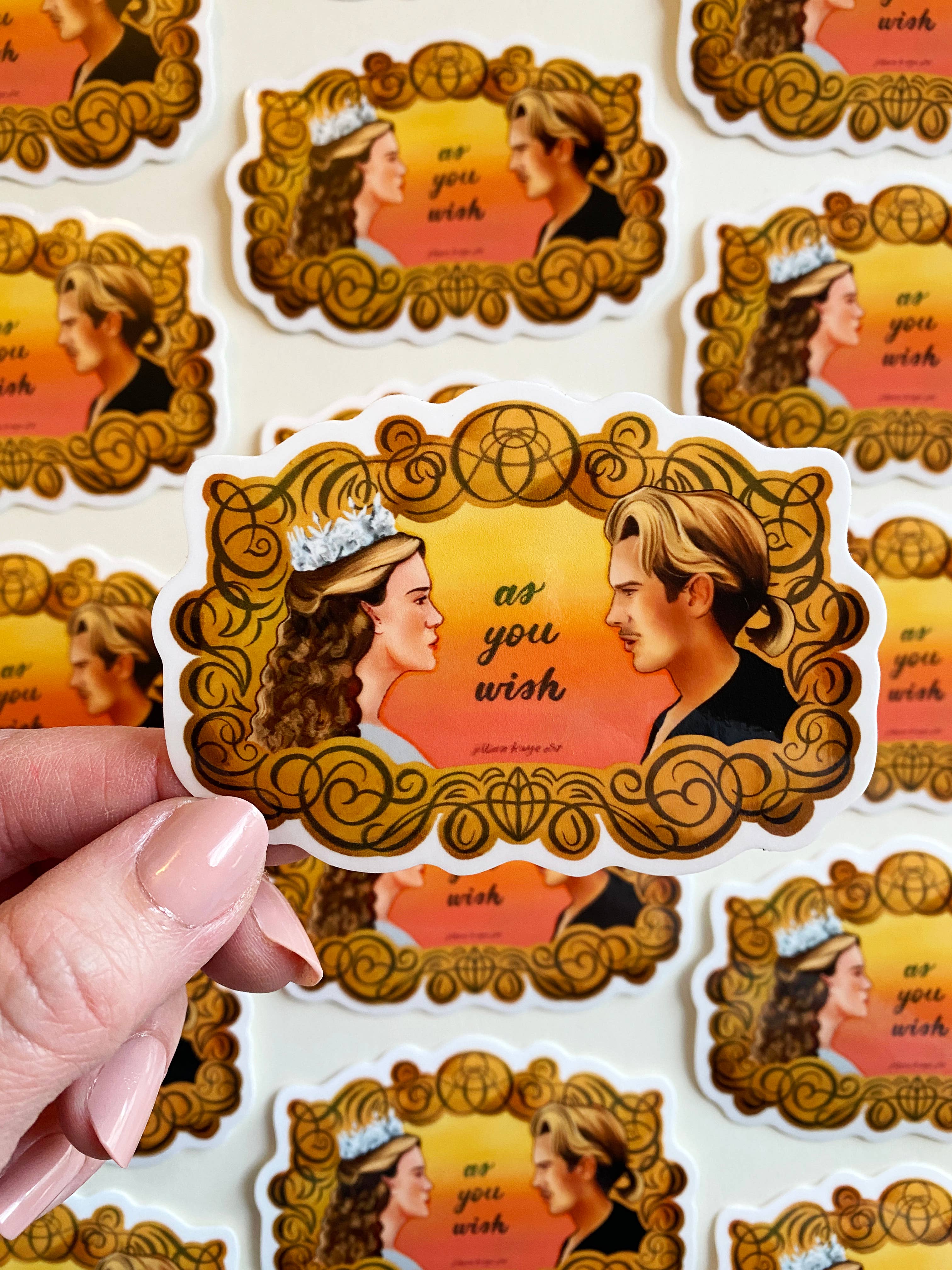 Jillian Kaye Art - Wholesale Sticker - The Princess Bride: Westley and Buttercup | 3" Vinyl Sticker3