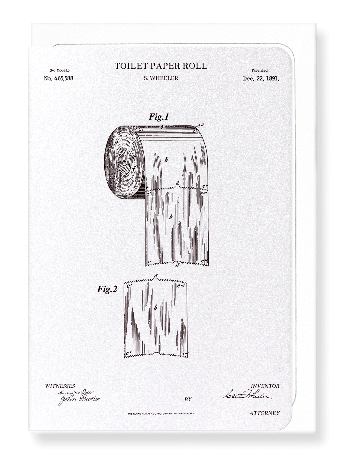 Ezen Trade – wholesale Everyday greeting card – PATENT OF TOILET PAPER ROLL (1891): Greeting Card0