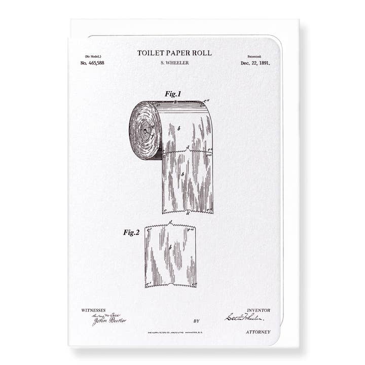 Ezen Trade – wholesale Everyday greeting card – PATENT OF TOILET PAPER ROLL (1891): Greeting Card