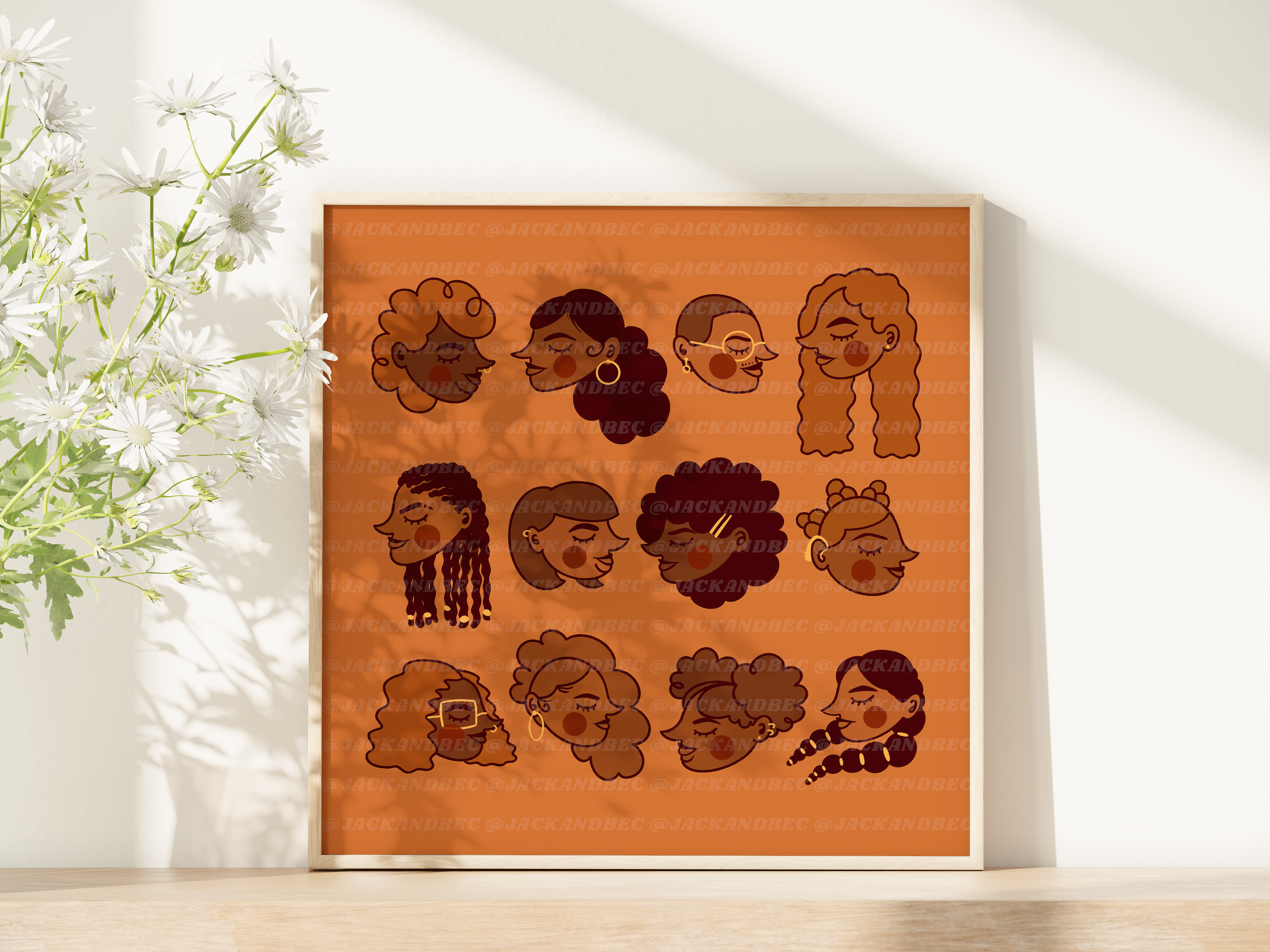 Jack and Bec - Wholesale Art Print - "Melanin Magic" Print, Women of Color, Women Empowerment1