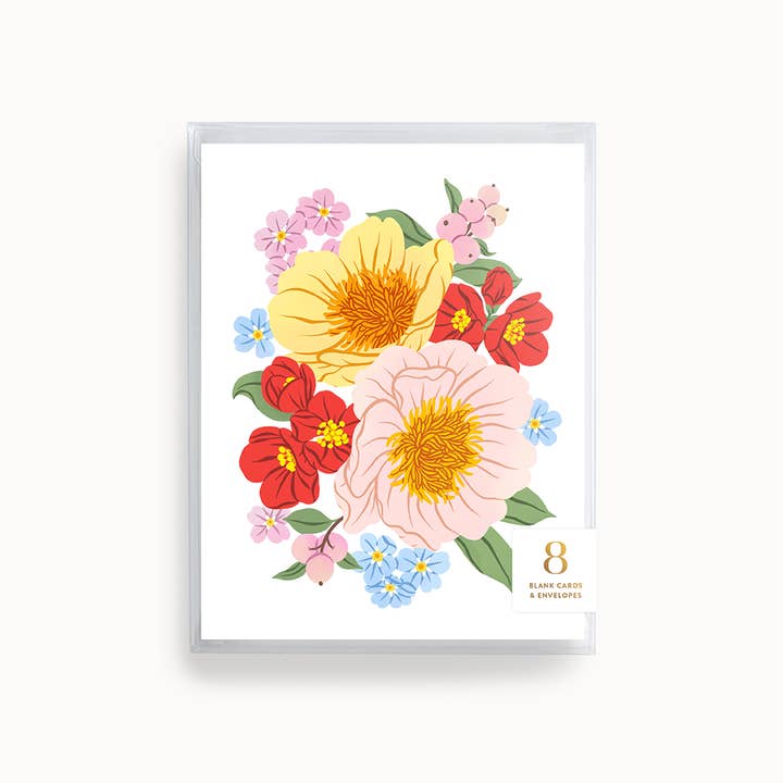 Blooming Bouquet | Greeting Card | Boxed Set of 8 for wholesale by Linden Paper Co.