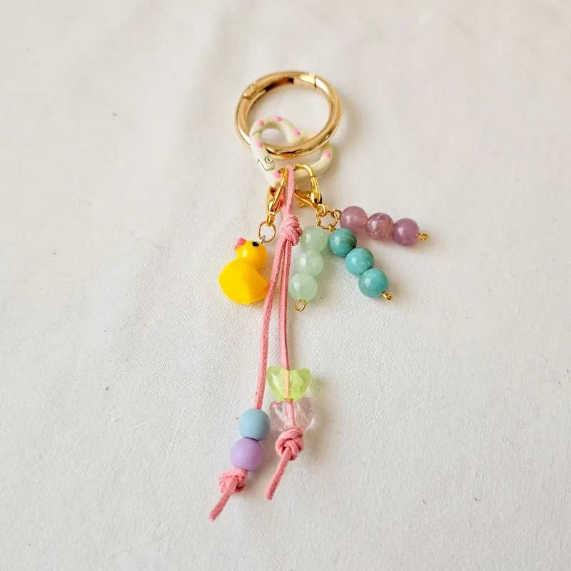 MKS America - Wholesale Keychain - Women's - Bohemia Acrylic link & Beads Chain Bag Charm Keychain8