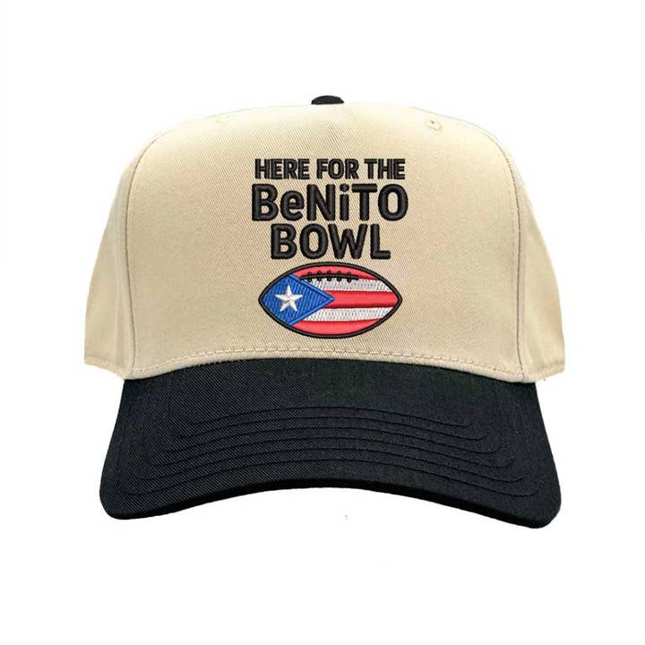 Here For The Benito Bowl Two Tone 5 Panel Embroidered Baseball Hat for wholesale by DSY Lifestyle