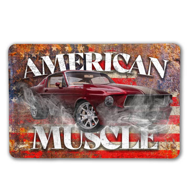 Mustang American Muscle Sign for wholesale by Real Cool Stickers & Stuff