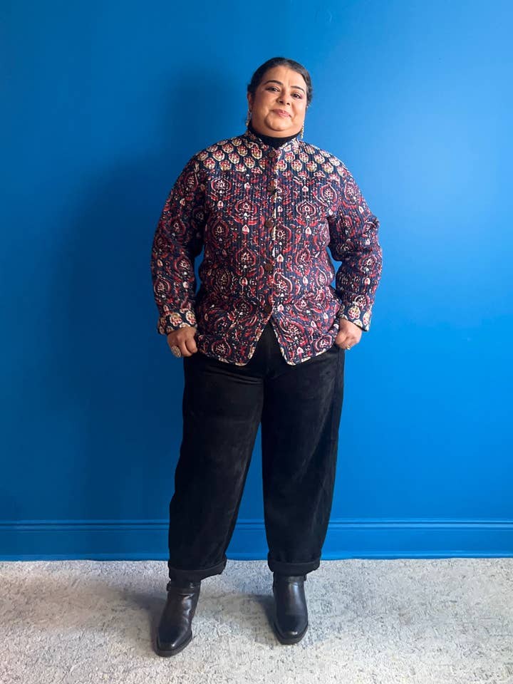 HAPPY HATTI - Wholesale Jacket - Women's - Reversible Jacket - Navy Blue Red3