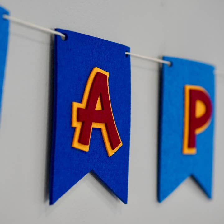 Decomod - Wholesale Party sign/banner - Happy Birthday Banner- Blues2