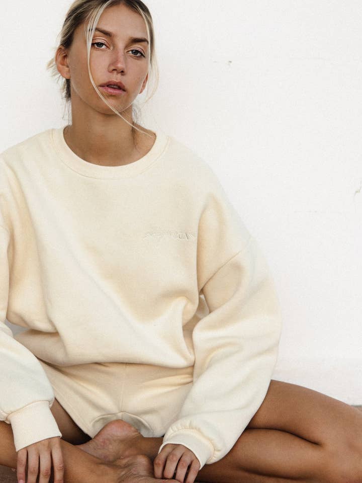Sweatshirt-Beige for wholesale by Sky ocean