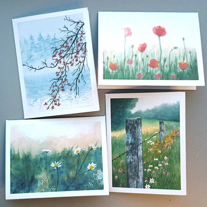 Kathryn Paul Fine Art - Wholesale Stationery/Notecard Set - Floral Watercolor Notecard Set: Art Cards set of 8
