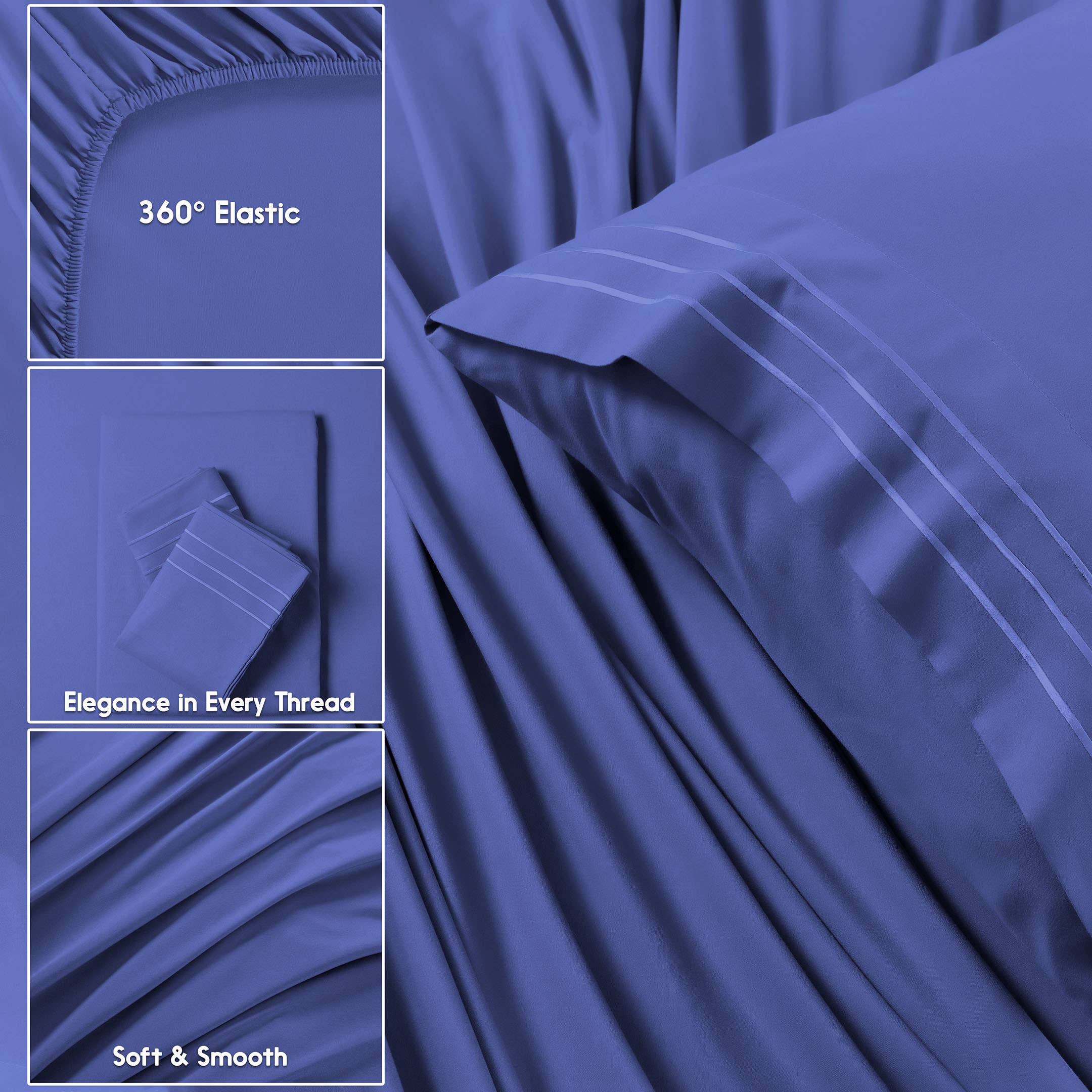 Cottonpassion_US – wholesale Sheet set – Sheet Set 6 Piece Microfiber Bed Sheet Set Ultra Soft Sheets29