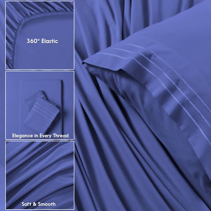 Cottonpassion_US - Vente Parures de lit - Ensemble de draps 6 pièces en microfibre Ensemble de draps ultra doux29