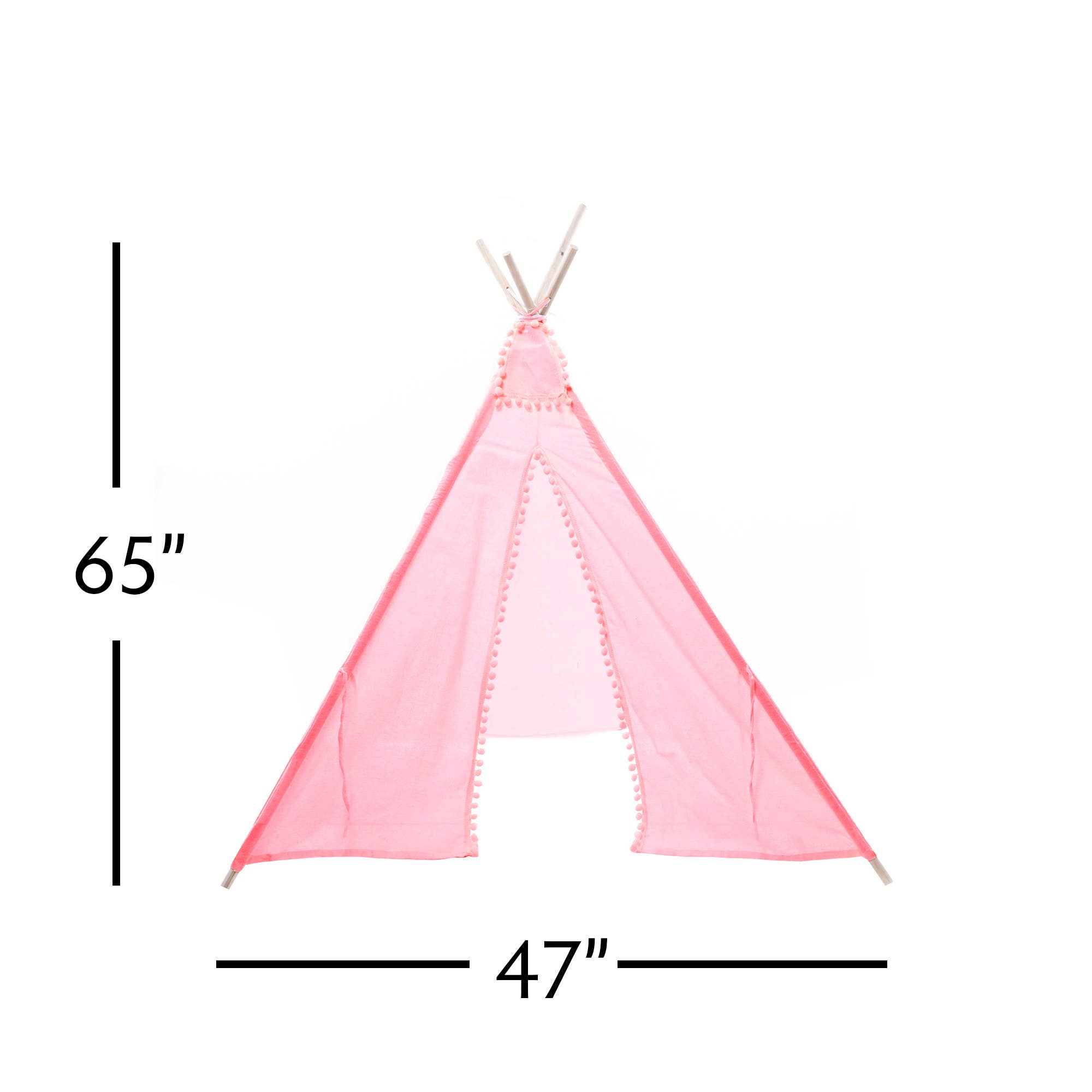 Portofino International Trading, USA - Wholesale Tent - Kids - Canvas Play Tent 65" - Pink1