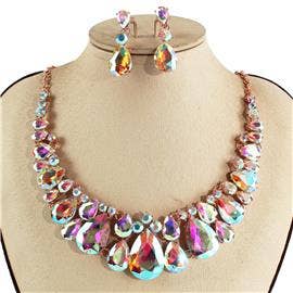 TAPA fashion - Wholesale Jewelry Set - Crystal Necklace Earring Set FJN362 (1PC)12