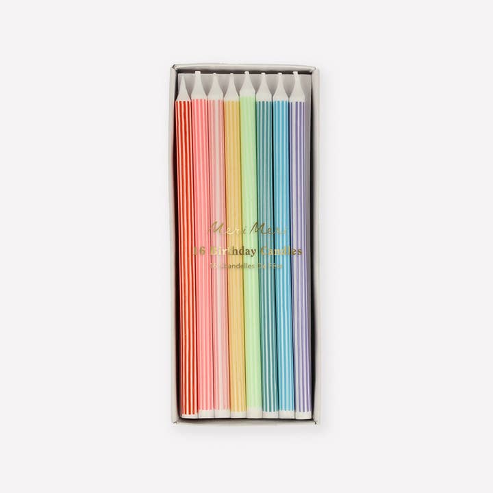 Mixed Striped Candles for wholesale by Meri Meri