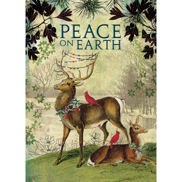Peace On Earth Holiday Card for wholesale by Potluck Press