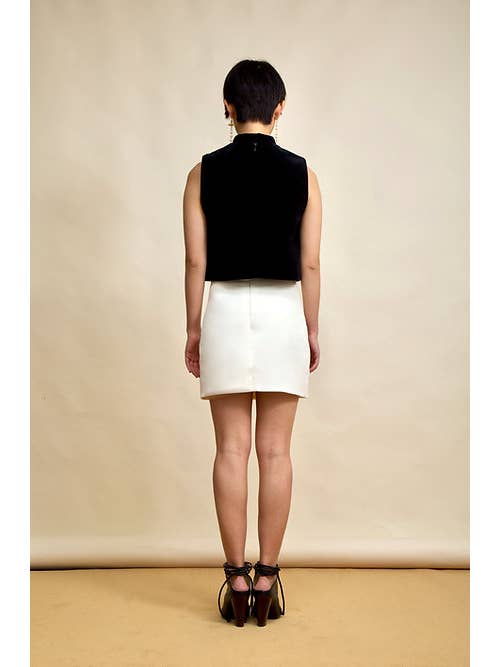 VOLROSE – wholesale Blus - Dam – Sammet topp - Lala - Svart2