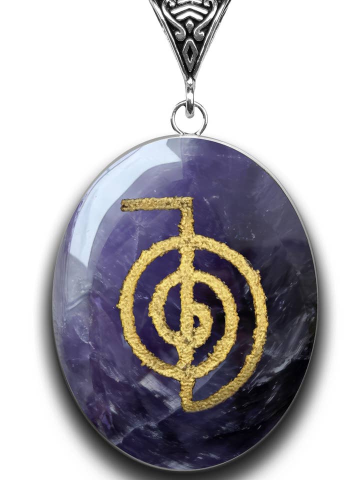 Choku Rei on Amethyst for Clearing Negative Energy SG06 for wholesale by Starlinks Gifts
