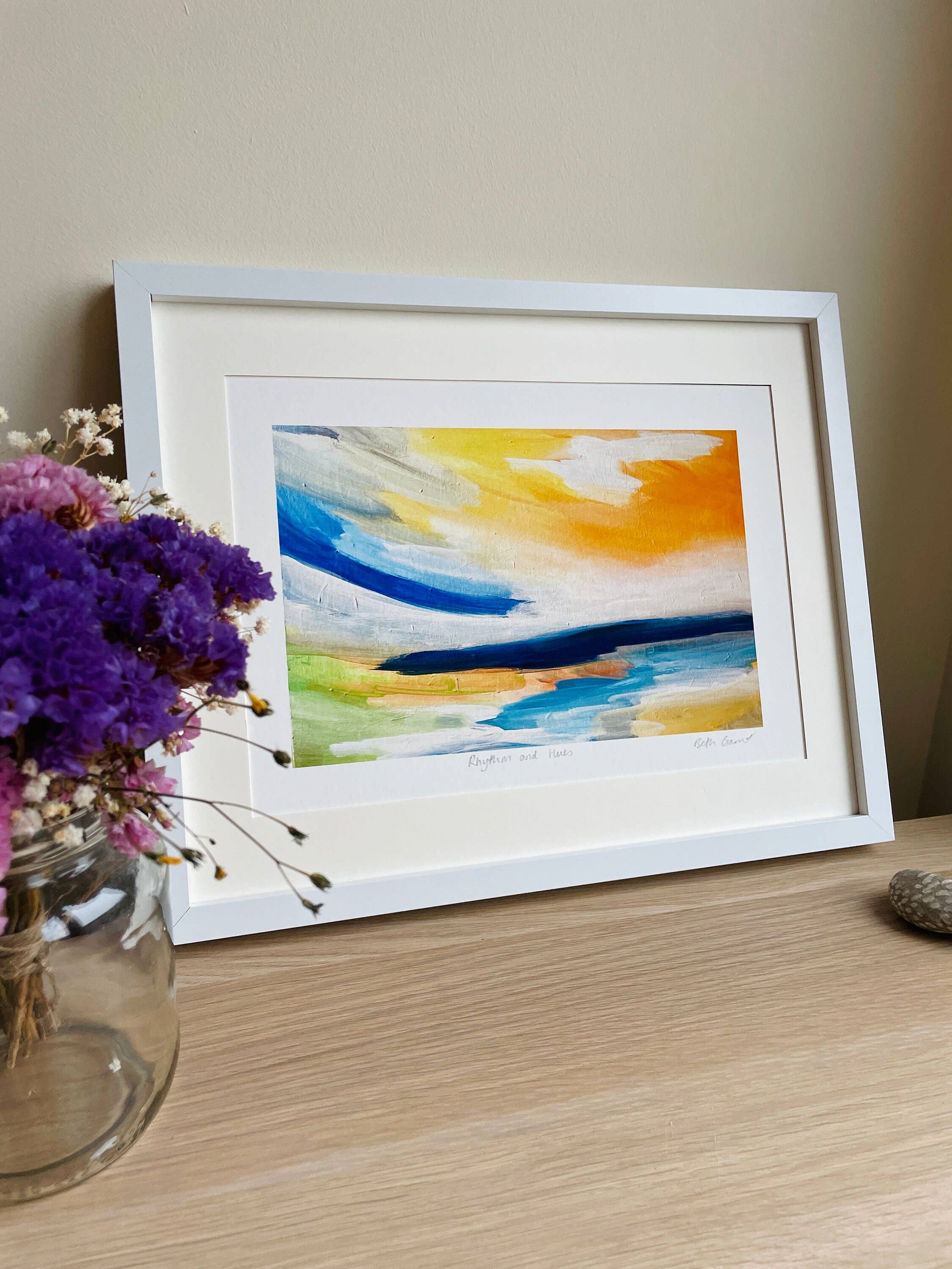 Beth Garner - Wholesale Art Print - 'Rhythm and Hues', Yellow Landscape A4 Print1