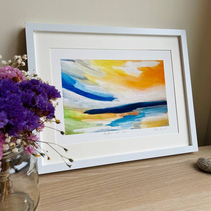 Beth Garner - Wholesale Art Print - 'Rhythm and Hues', Yellow Landscape A4 Print1