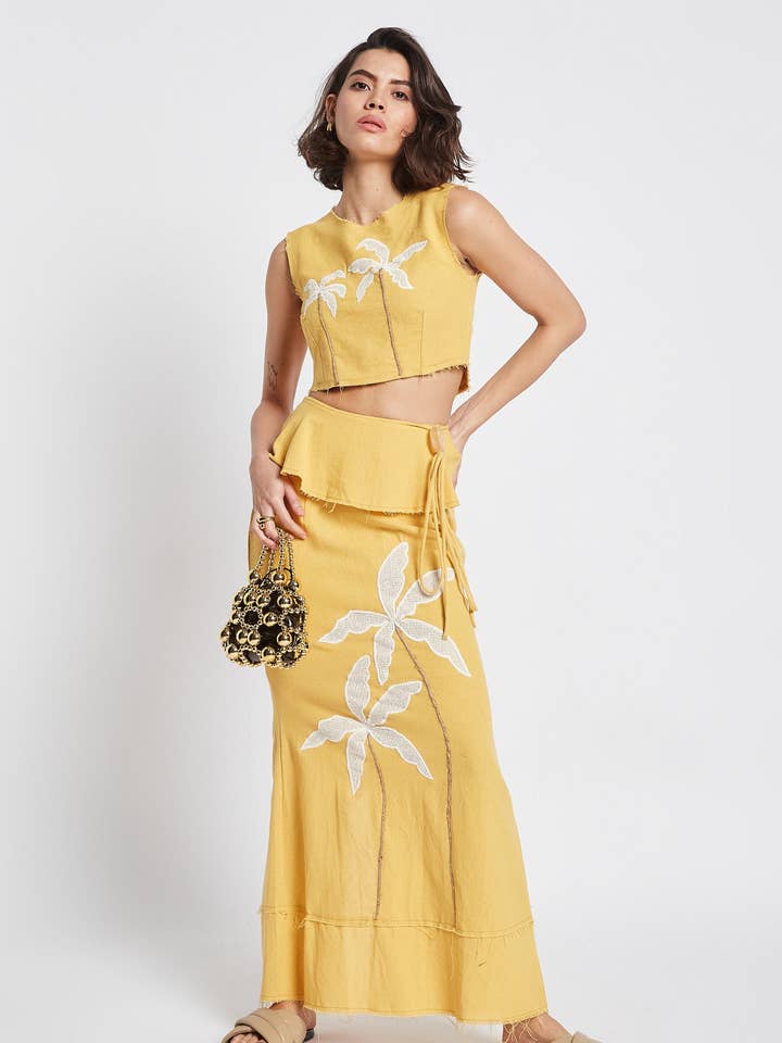 Jupe Surf Mango en coton pour la vente par Be Sunset