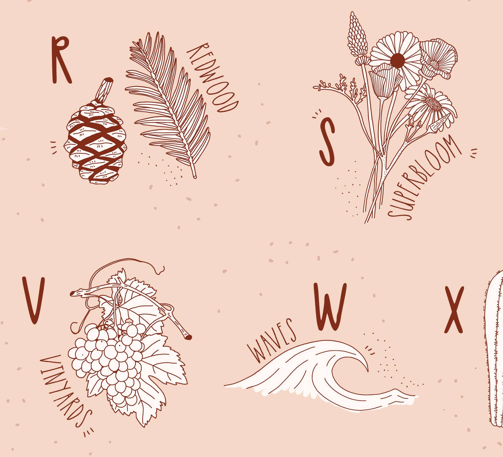 Pen+Pine - Wholesale Art Print - CA Alphabet Print2