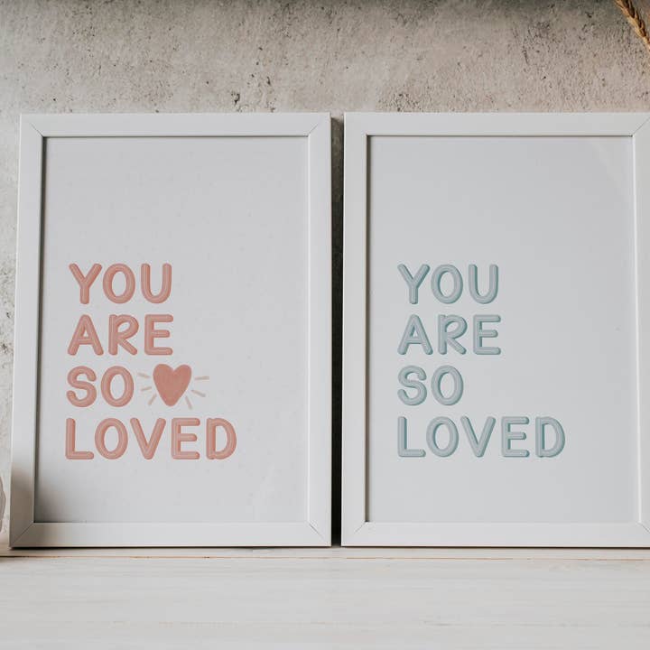 Du är så älskad barnkammarkonsttryck, barnkammardekor för wholesale av Abate Graphics