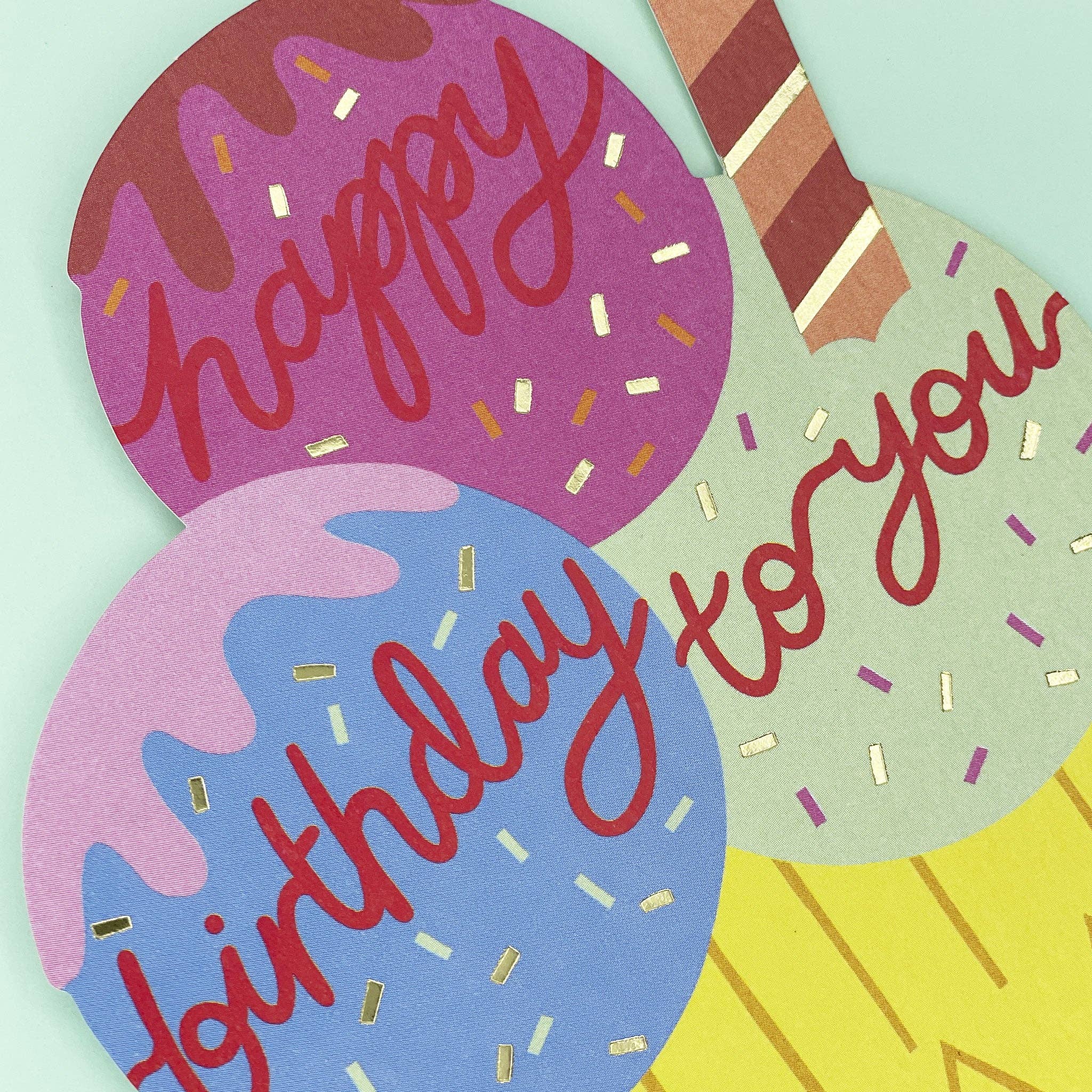 Raspberry Blossom – wholesale Birthday card – Happy Birthday To You Ice-cream (BRS17)1