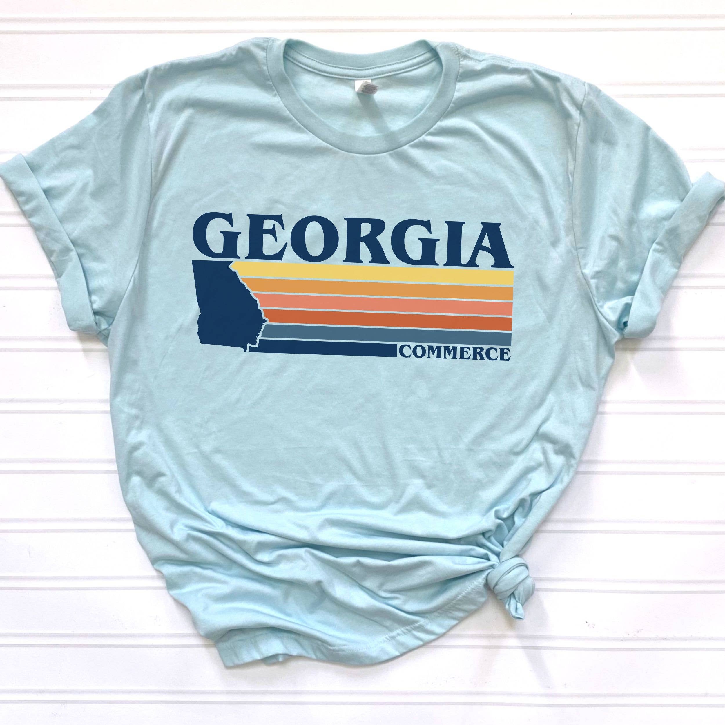 Bravo Glass – Großhandel T-Shirt mit Siebdruck – Unisex – Benutzerdefiniertes Stadt- oder Laden-Retro-Sonnenuntergangs-Shirt auf Bella Canvas3