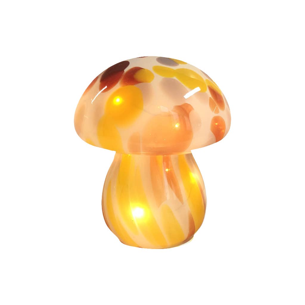 Opjet Paris - Wholesale Decorative Tabletop Object - Spotted powdery LED mushroom decoration with batteries D13.5 H15.5cm1