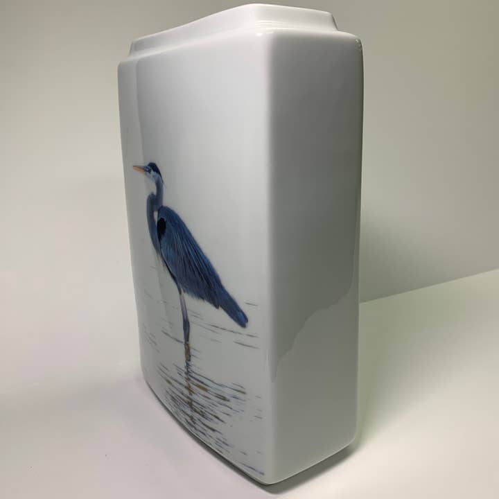 MacHatton & Hall, LLC - Wholesale Vase - Large Blue Heron Vase1