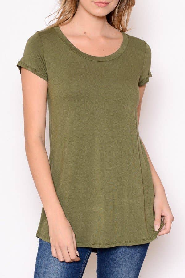 Chris & Carol Apparel - Wholesale Tunic - Women's - XJ413145T - Perfect Solid Plus Size Basic Tee Short Sleeve15