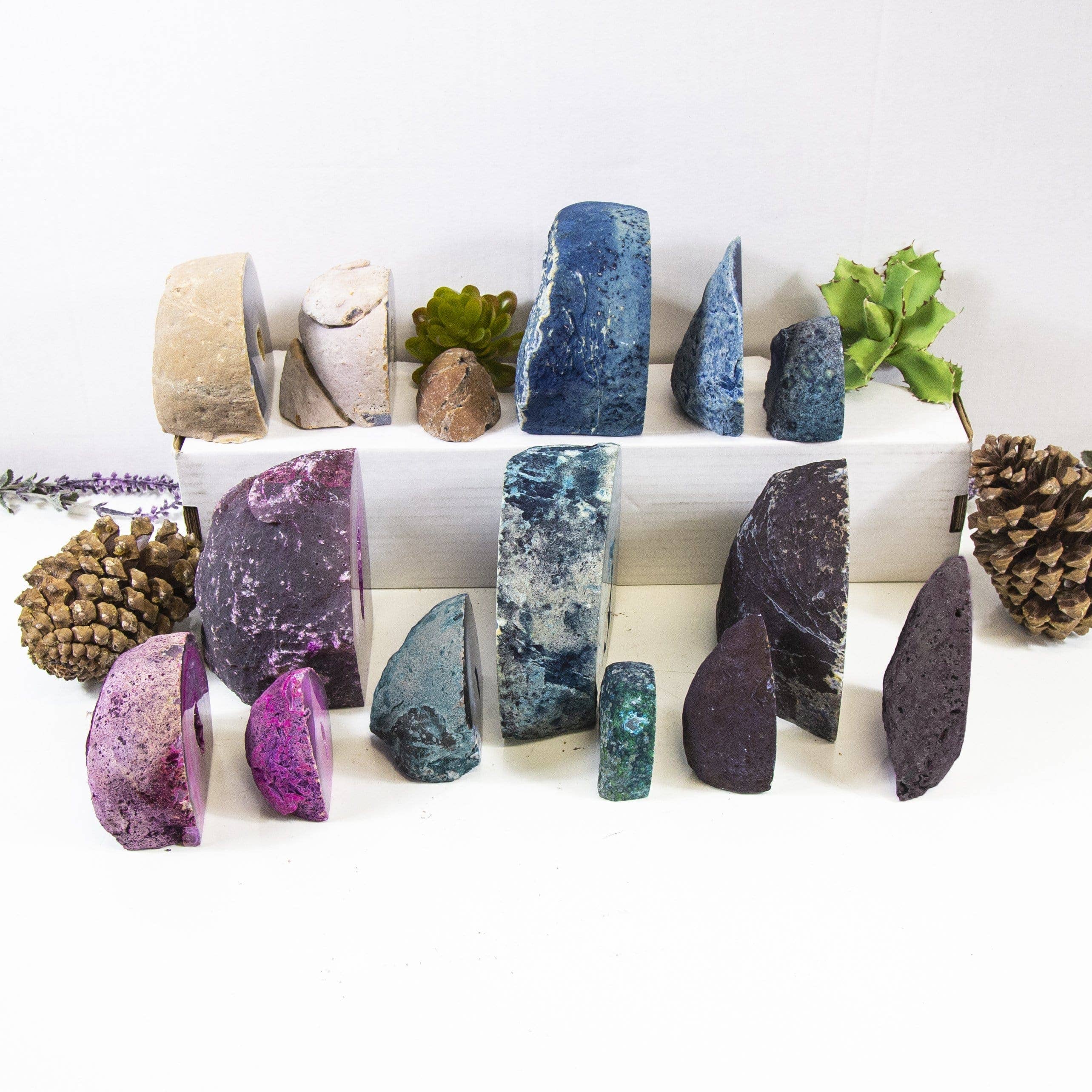Rock Paradise - Wholesale Spiritual Stone/Crystal - Crystal Agate Half Geode Druzy Extra Quality Cut Base Geodes8