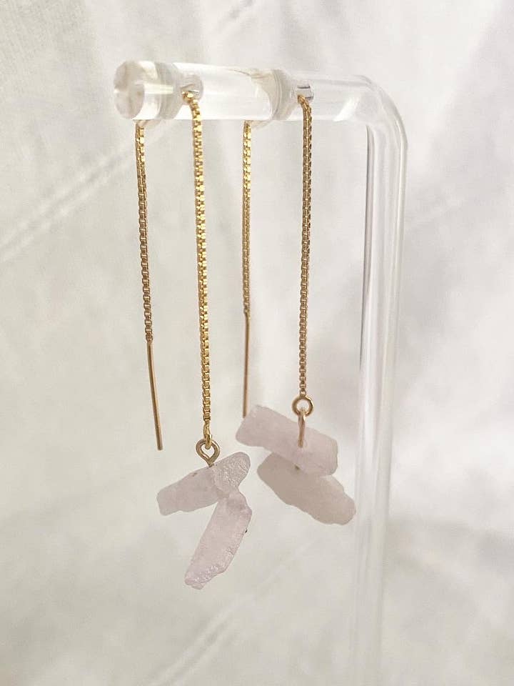 "SWING TIME" Kunzite crystal, 14 GF box chain for wholesale by Vishaka Johnson Jewelry