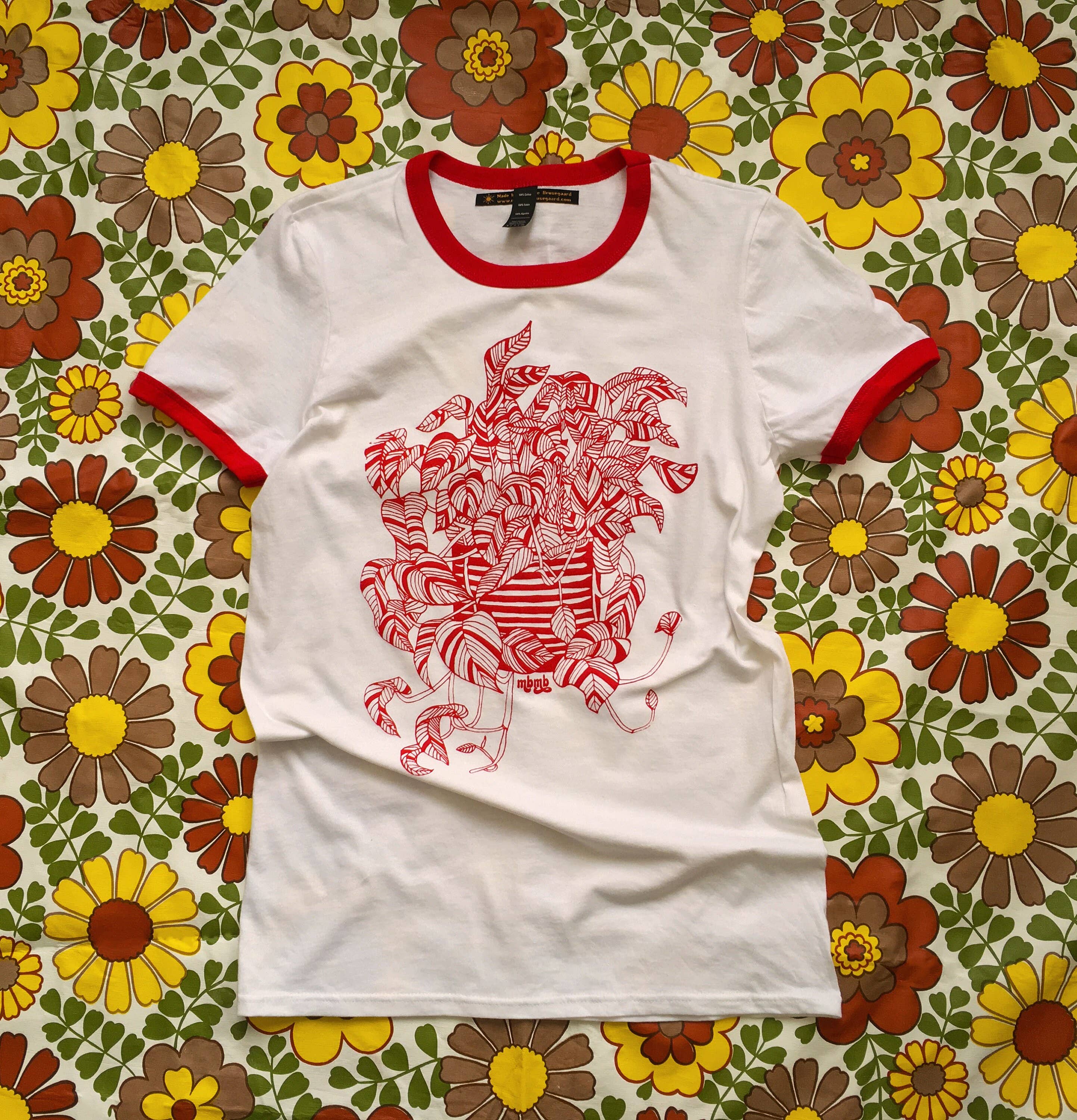 MBMB – Großhandel T-Shirt mit Siebdruck – Unisex – Zimmerpflanze Ringer-Tee — Unisex2