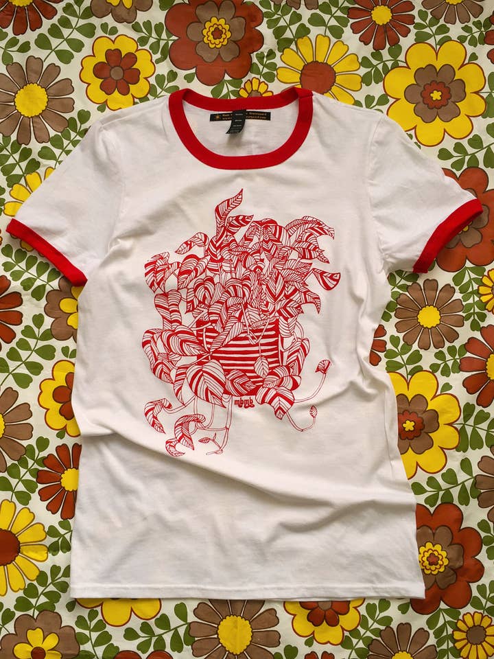 MBMB – Großhandel T-Shirt mit Siebdruck – Unisex – Zimmerpflanze Ringer-Tee — Unisex2