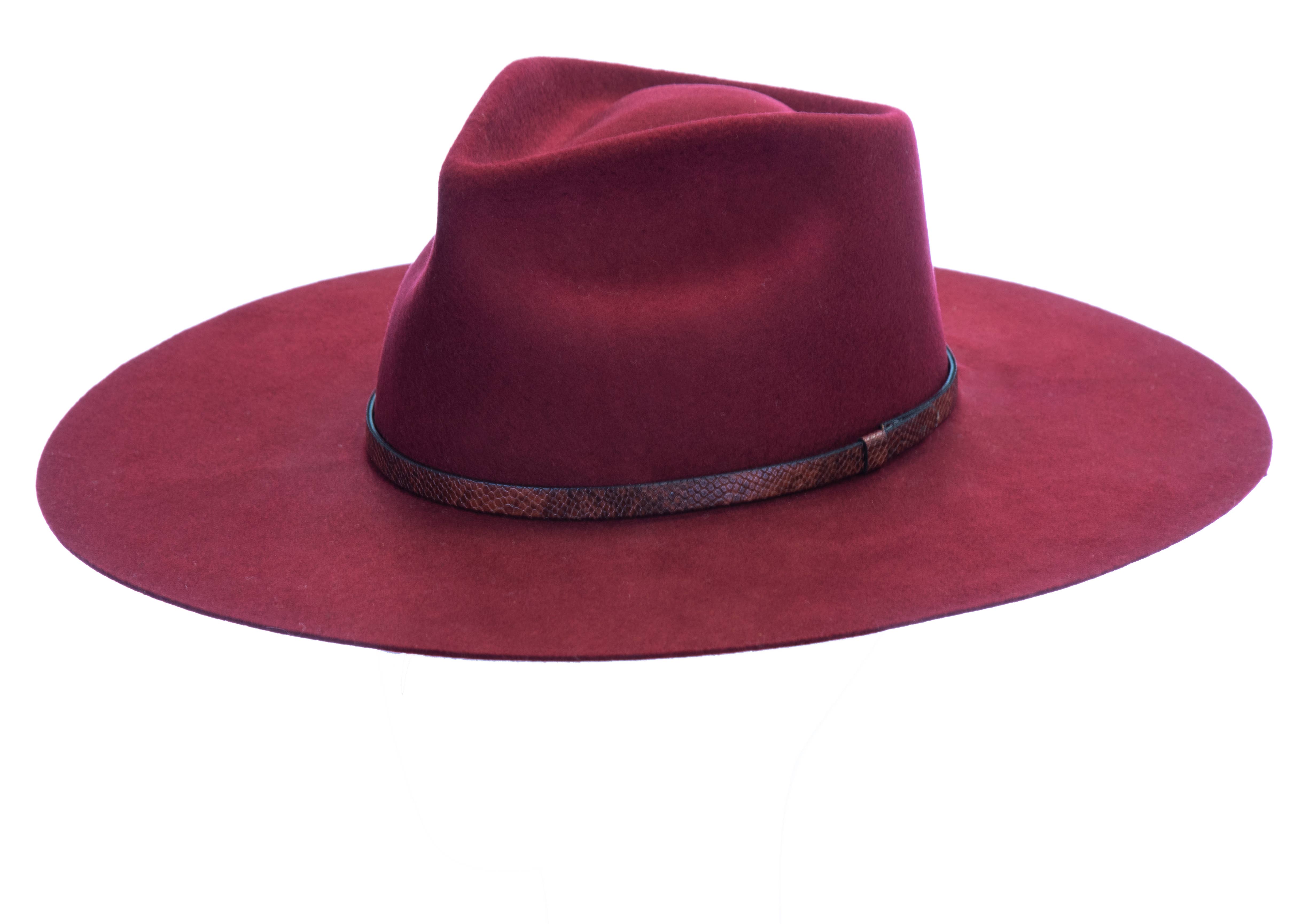 Giovannio - Wholesale Fedora - Women's - Colby XL Flat Wide Brim Women's Fedora 100% Wool2