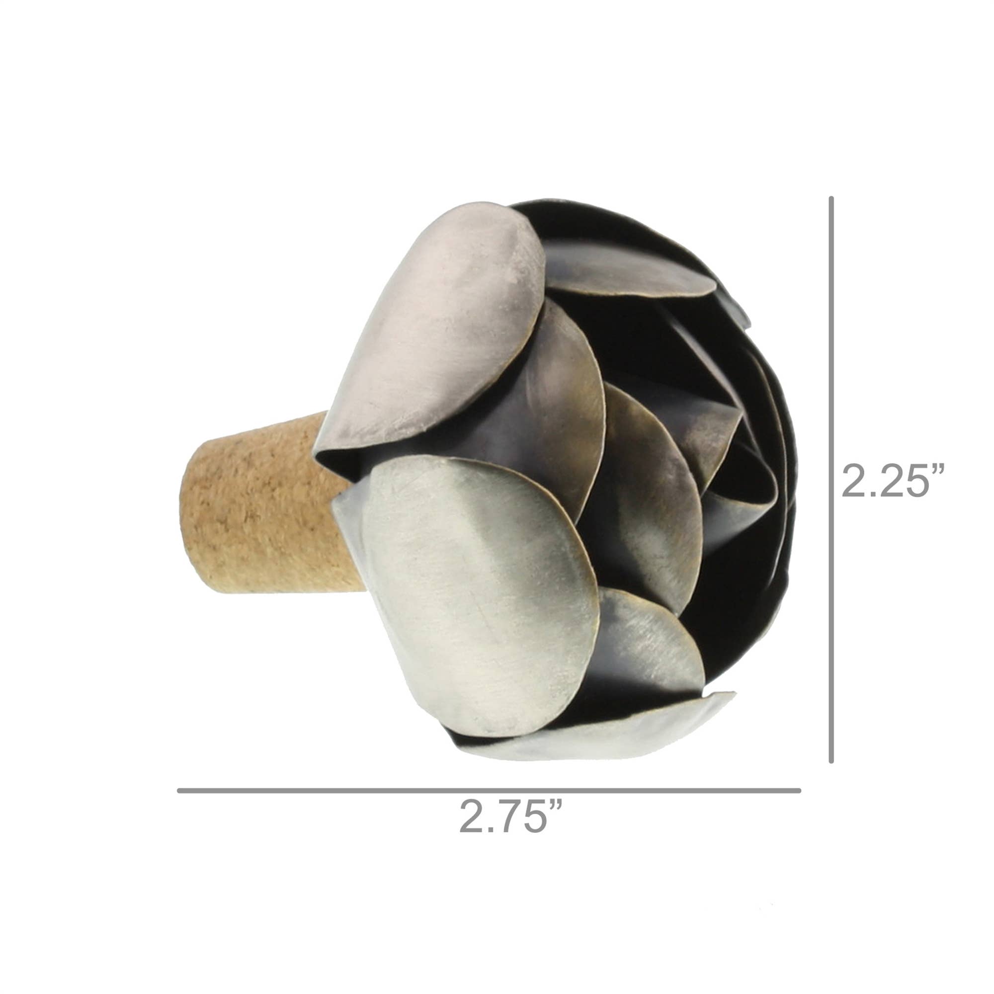 HomArt - Wholesale Wine Stopper - Flower Bottle Stop - Iron - Sm - Antique Silver1