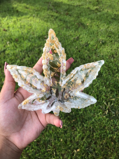 KraftzbyKenzie – Großhandel Aschenbecher – Blatt-Aschenbecher | Blatt-Ablage | Weed Trinket Dish | Stein1