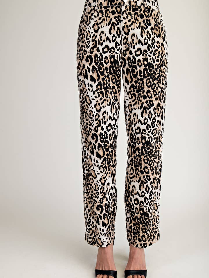 Tp5707 Animal Printed Stretch Twill Pants for wholesale by Edit by Nine