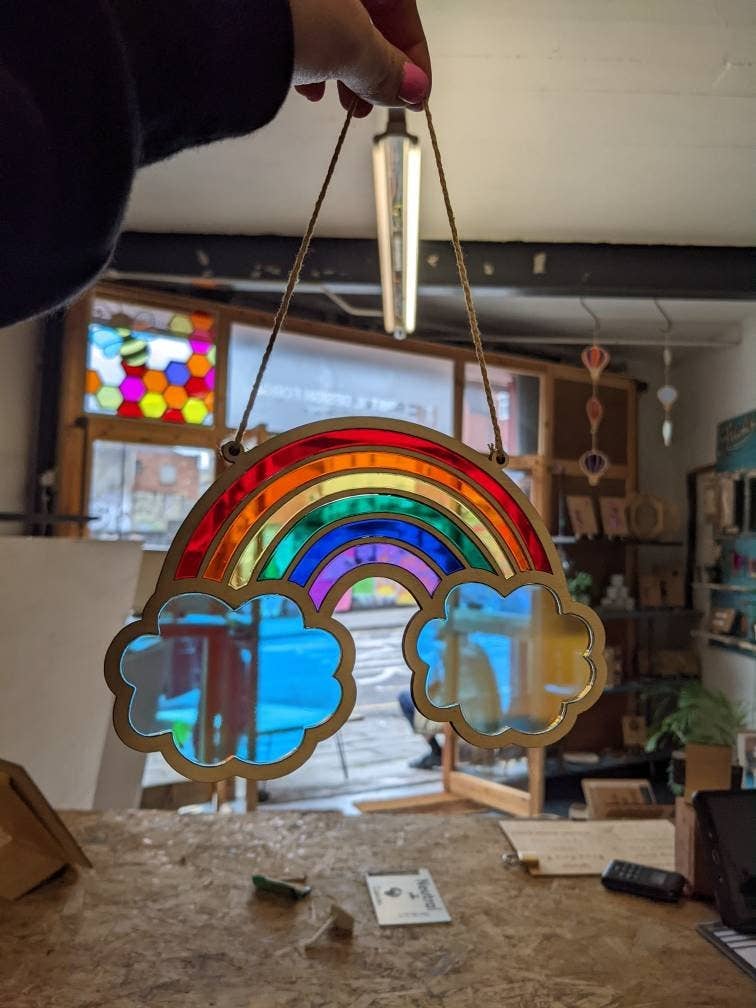 Bristol Design Forge Ltd – wholesale Suncatcher – Rainbow Stained Glass Window Hanging Pride LGBTQ+4