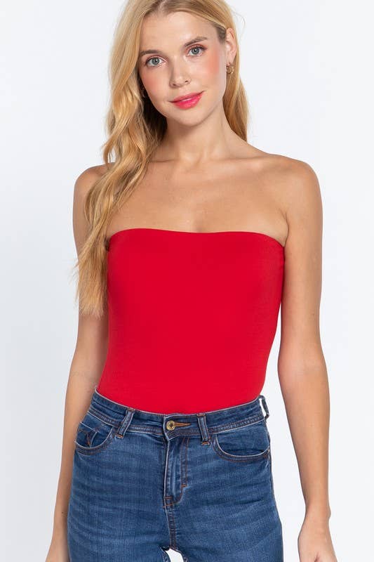 Active Basic | Active USA - Wholesale Bodysuit - Women's - Tube Cotton Spandex Jersey Bodysuit3