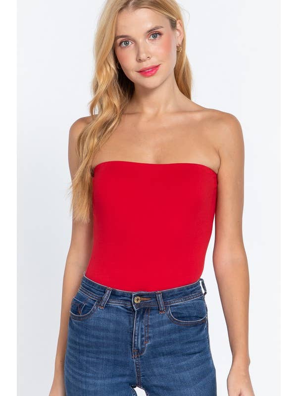 Active Basic | Active USA - Wholesale Bodysuit - Women's - Tube Cotton Spandex Jersey Bodysuit3