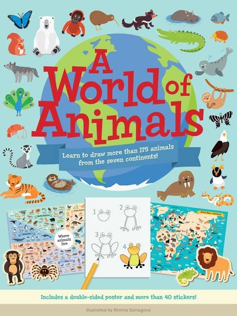 World Of Animals: Learn To Draw Over 175 Animals for wholesale by Bradley's Book Clearance