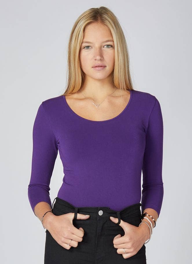 C'est Moi Clothing Co - Wholesale Knit Top - Women's - Bamboo 3/4 Sleeve Top- CEBT12060