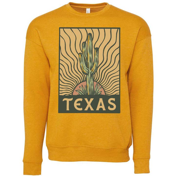 Texas Sweater mit tiefem Schulterausschnitt für den Großhandel von State Bliss